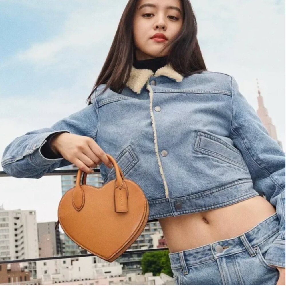 Coach Heart Bag in Regenerative Leather 🤎
